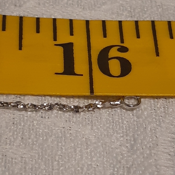 Swarovski Crystal's Necklace 925 Pendant, 18K Gold Plated Chain 16.5" L Silver T - Picture 11 of 13